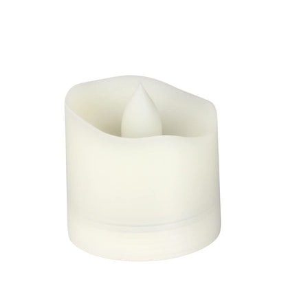 Flameless LED Tea Lights With Remote - Battery Operated Votive Candles With Timer, 200H, Unscented Outdoor Flickering White Flame - 1.3" Set of 6