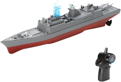 Remote Control Warship RC Military Battleship 2.4GHz Remote Control Boat for Lakes and Rivers RC Armed Type 054A Frigates Model with Low Battery Reminder for Adults
