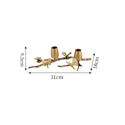 cfycfy987 Candelabra Light Luxury Romantic Brass Candle Holder Retro Decorative Double-Headed Candlestick Ornaments Candle Sticks Holder