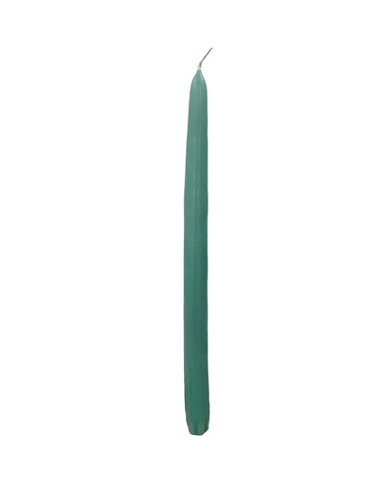 D'light Online Elegant 12" Taper Candles Premium Quality Candles, Hand-Dipped Tapers, Dripless and Smokeles - Set of 12 Individually Wrapped (12 Inch, Sea Breeze Green)