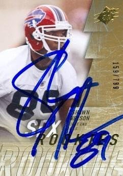 Sports Memorabilia Shawn Nelson Autographed Football Card (Buffalo Bills) 2009 Upper Deck SPX No.180