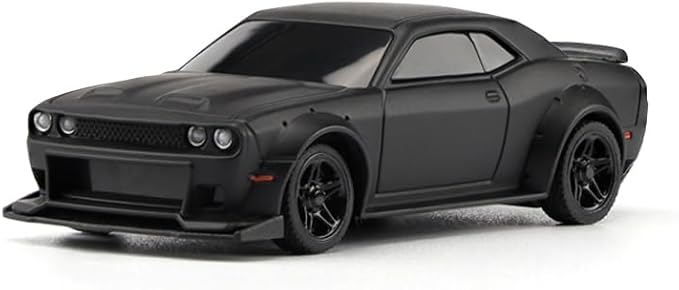 1:76 Turbo Racing Scale RC Sport Car Table Racing Remote Control Mini Model Car Full Proportional RTR Kit Toys (C75-black)