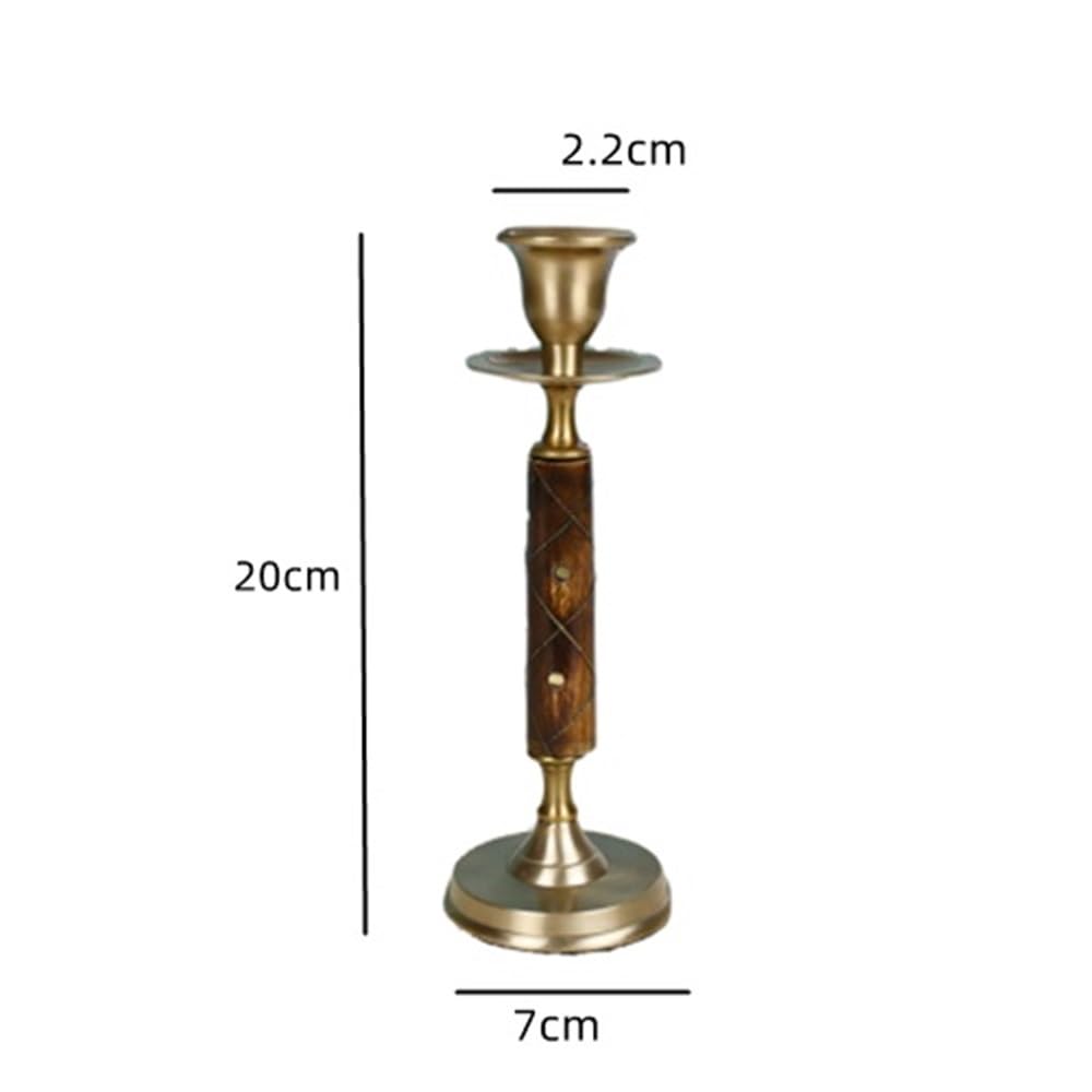 cfycfy987 Candelabra High-Grade Brass Candlestick Retro Handicraft Candlestick Home Restaurant Decoration Shooting Props Ornaments Candle Sticks Holder