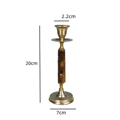 Candlestick Holders High-Grade Brass Candlestick Retro Handicraft Candlestick Home Restaurant Decoration Shooting Props Ornaments Candle Holders