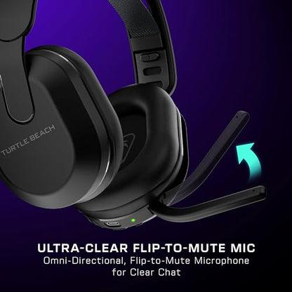 Turtle Beach Stealth 500 Wireless Amplified Gaming Headset for PC, PS5, PS4, & Mobile – 40-Hr Battery, Bluetooth, Memory Foam Cushions, Flip-to-Mute Mic, EQ Presets, Companion App – Black