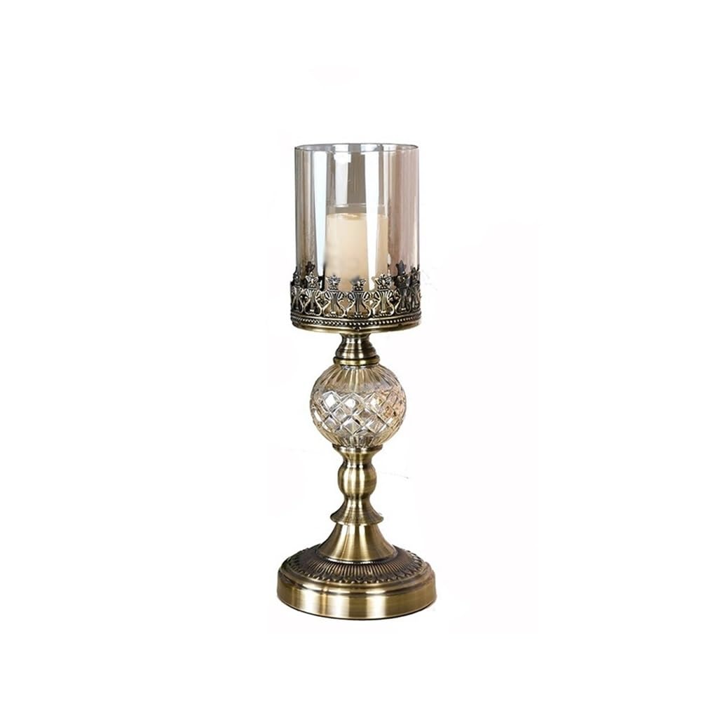 YUHUAWF Candle Holderss Luxury Table Decoration Metal Candle Holder for Home Wedding Event and Party Festival Decorative Candlestick(Small)