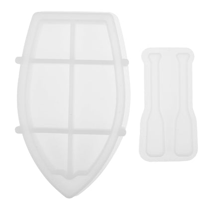 DIYEAH Boat Silicone Mold Set for Resin Casting | Epoxy Tray Mold with Paddle for Candle Holder, Trinket Dish & Jewelry Organizer DIY Craft Kit for Home Decor