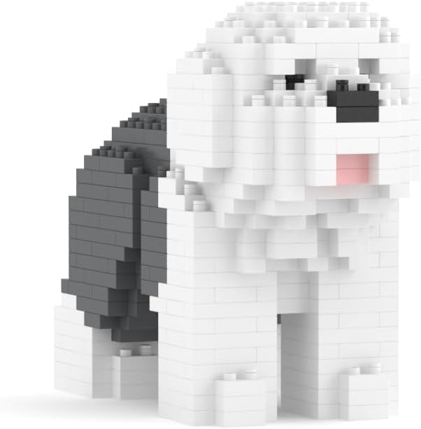 JEKCA Old English Sheepdog Mini 01S | Mini Dog Plastic Building Blocks | Age 14+