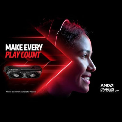 GIGABYTE Radeon RX 9060 XT Gaming OC 16G Graphics Card, PCIe 5.0, 16GB GDDR6, GV-R9060XTGAMING OC-16GD Video Card