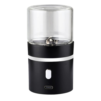 Spacenight Electric Herb Grinder, USB-Rechargeable, 1.7oz Glass Herb Chamber - Ideal for Everyday Carry