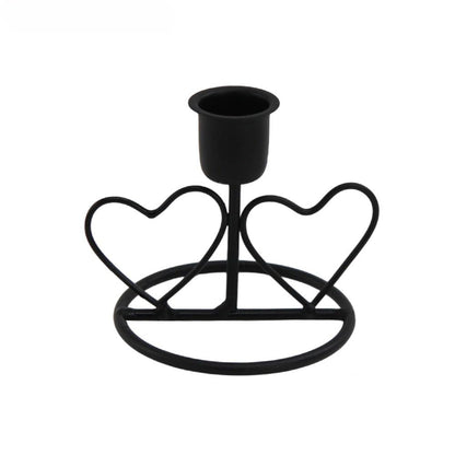 Metal Heart Candlestick Holders for Valentines Decor Taper Candle Holders Table Centerpieces for Romantic Wedding Party Girl's Room Decor