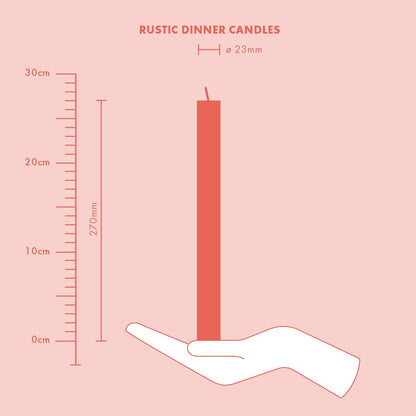 Bolsius Tapered Dinner Pillar Candles - Spice Brown - Pack of 9 - Long Burning Time of 13 Hours - Household Candle - Interior Decoration - Unscented - Natural Vegan Wax - 27 x 2.3 cm