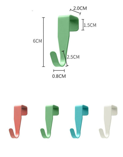 eywlwaar Over The Cabinet Door Hooks Door Hanger 4Pack Single Hook（Thickness Over 0.8Inch is Not Suitable）