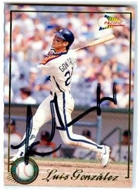 Sports Memorabilia Autograph Warehouse 248061 Luis Gonzalez Autographed Baseball Card - Houston Astros 1994 Pacific - No. 4