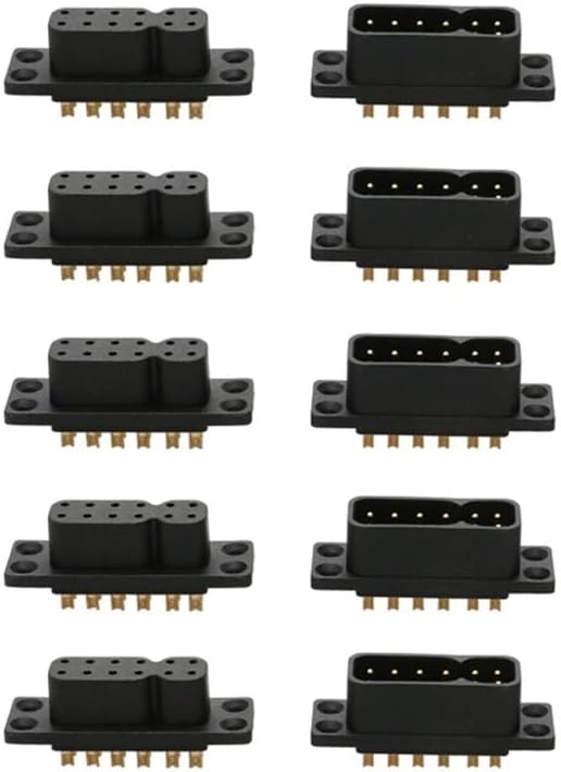 5Pairs Fixed Wing Aircraft Model JY6P JY12P 6 Pin/12 Pin Quick Release Male Female Plug Brushless Motor Servo RC UAV Connector(5pairs JY12P)