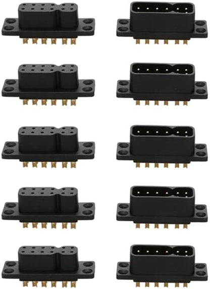 5Pairs Fixed Wing Aircraft Model JY6P JY12P 6 Pin/12 Pin Quick Release Male Female Plug Brushless Motor Servo RC UAV Connector(5pairs JY12P)