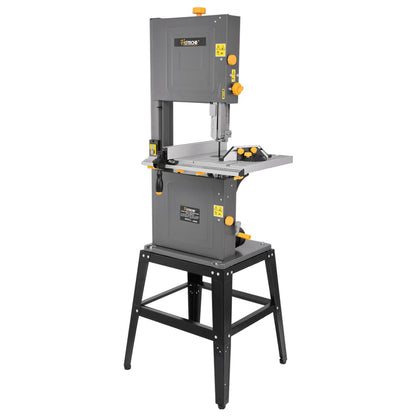 Hoteche 12-Inch Band Saw 7-Amp Two-Speed Benchtop with Stand for Woodworking and Metal Cutting, 1HP