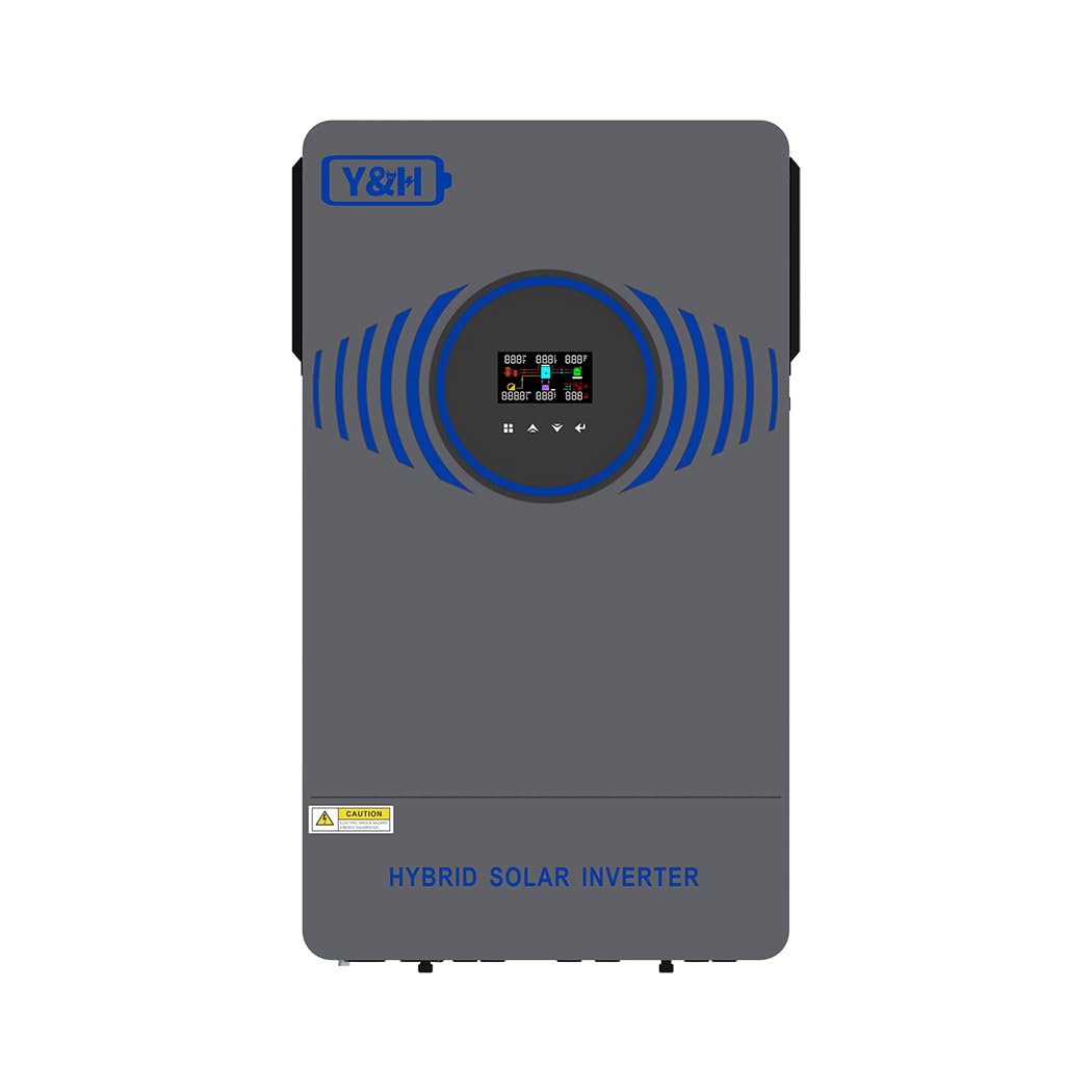 Y&H 4200W Solar Inverter 24V DC to 220V AC Pure Sine Wave, w/ 120A MPPT Controller, Dual Output, Battery-Free Start Supported, Built-in Air Switch & Lightning Protection,for Home Backup,Off-Grid Use