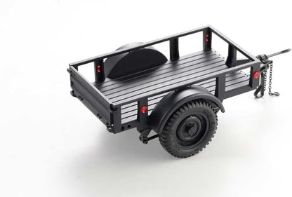 FMS FCX18 RC Cars Accessory for 1:18/1:12 RC Crawler Trucks - Utility Trailer Type C Black