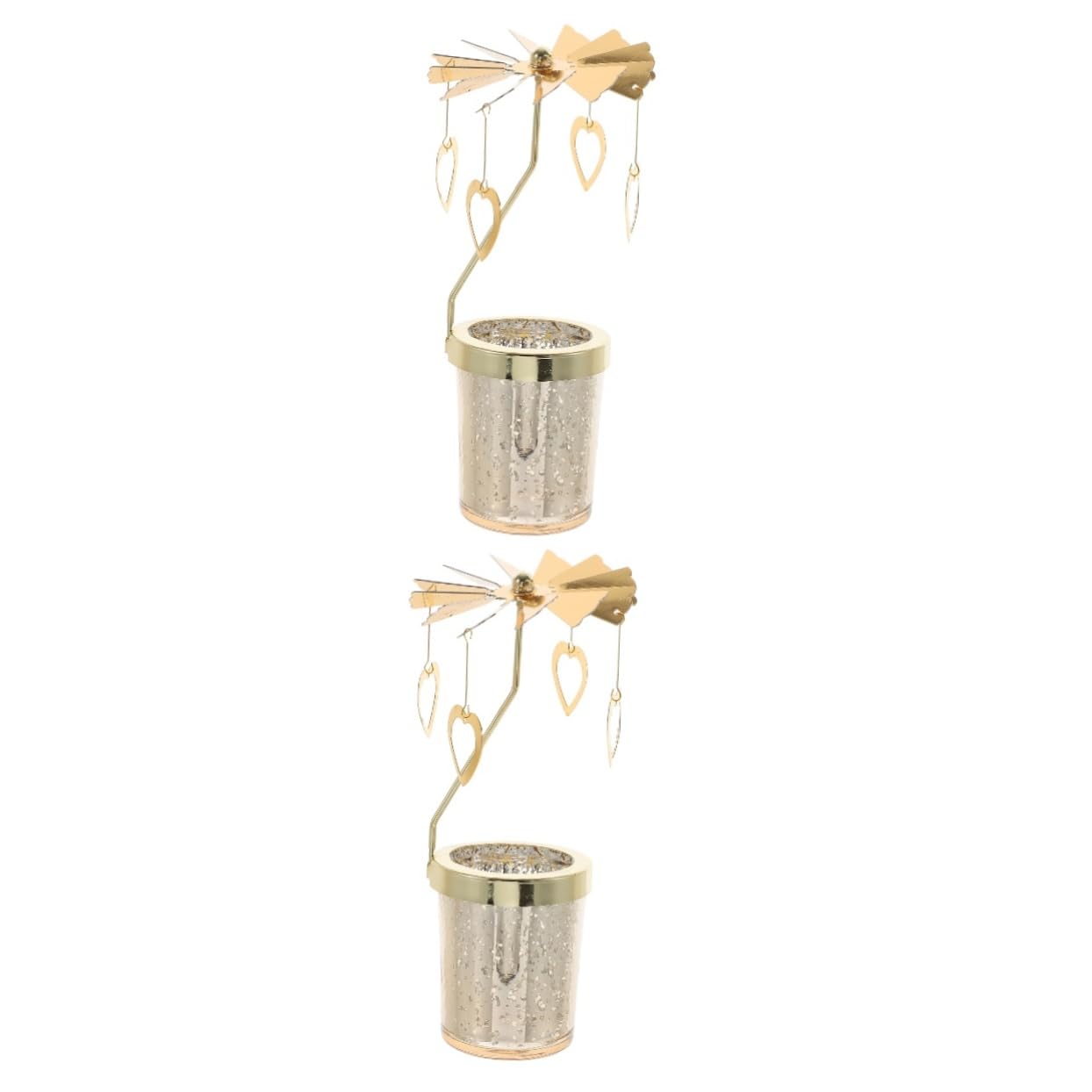 Ciieeo 2pcs Rotating Candle Holder Creative Metal Scented Candle Stand for Dining Table Decor Elegant Design for Candlelight Dinners Easy Assembly and Use