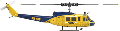 C032 UH-1 Huey RC Helicopter for Adults 1/48 Scale 2.4G 6CH Flybarless Remote Control Military Helicopter 3D Stunt Flight &amp High-Precision RC Airplane for Beginners