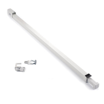 Ideal Security SK110 Patio Door Security Bar with Child-Proof Lock, Adjustable 25-48 inches for Ventilation, White