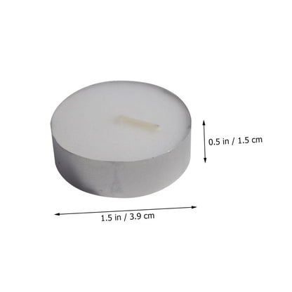 FOMIYES 10pcs White Smokeless Paraffin Tea Light Candles Small Round Tealight Candles for Bedrooms and Families Mini Household for Romantic Weddings and Tea Heating
