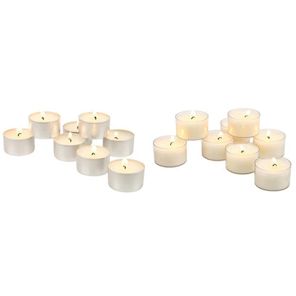 Stonebriar 200 Pack 8 Hour and 192 Pack 6-7 Hour Unscented Extended Burn Time Tea Light Candles
