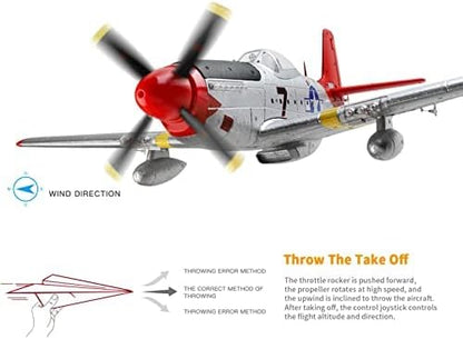 GoolRC WLtoys XK A280 RC Airplane 2.4GHz 4 Channel Brushless Remote Control Plane for Adults RC Aircraft Fighter with 6-Axis Gyro 3D/6G Mode and LED Searchlight Easy to Fly for Beginners