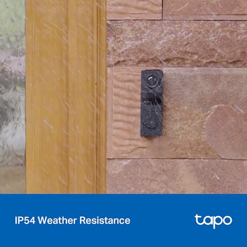 Tapo Smart Video Wireless Doorbell Camera - 2K, 160° Ultra-Wide View, Up to 180 Days Battery, HomeKit, Alexa, Google Assistant Compatible, Free AI Person Detection, IP54, SD/Cloud Storage, D205