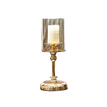 Candlestick Holders European Metal Crystal Candle Lantern Gold Candle Holders Wedding Centerpieces Center Table Candlesticks Parties Home Decor Candle Holders (Color : A)