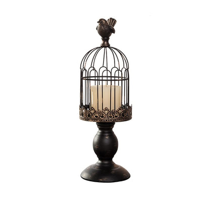 WAOCEO Candlestick Holders Candlestick Ornaments European Retro Candlestick Birdcage Wedding Props Wedding Candlestick Cafe Restaurant Decoration Candle Holders (Size : B)