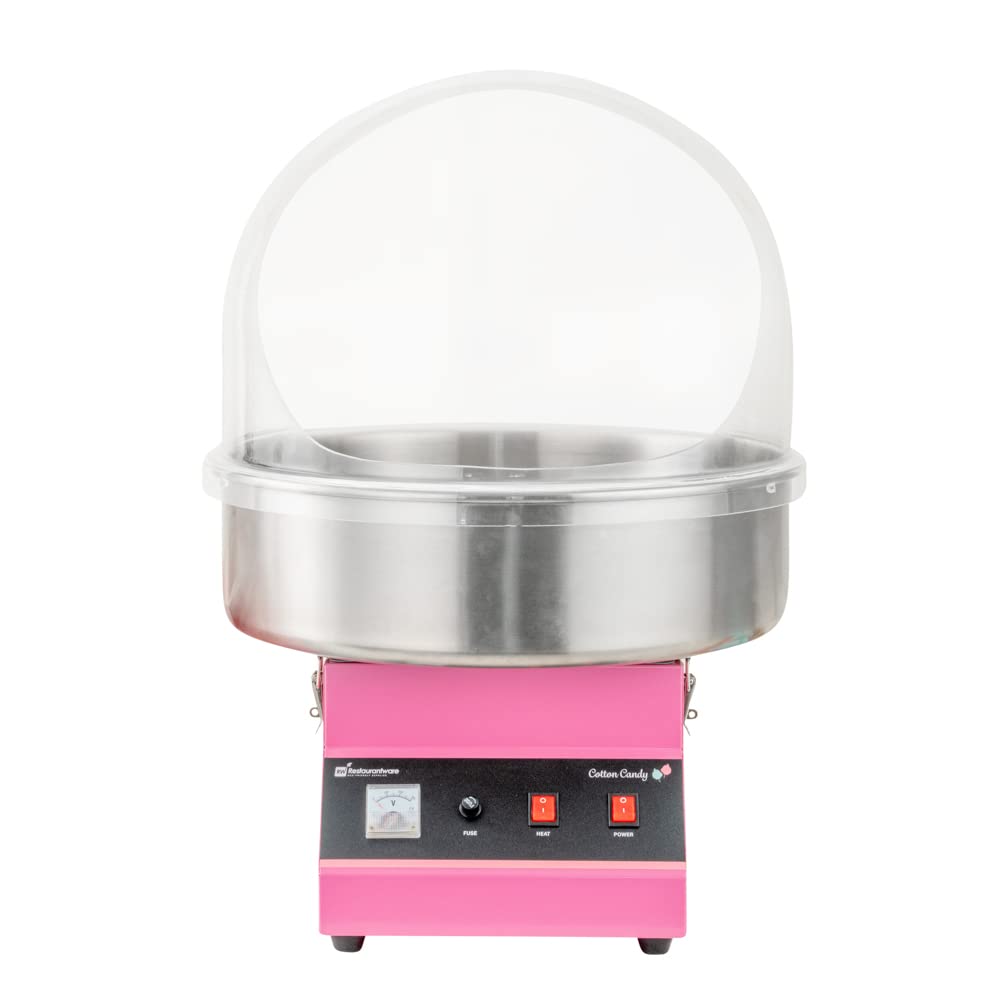 Restaurantware COVER ONLY: Hi Tek 21 x 13 Inch Cover For 21 Inch Cotton Candy Machine 1 Durable Candy Floss Machine Cover - Machine Sold Separately Handy Cut Out Acrylic Cotton Candy Dome Cover