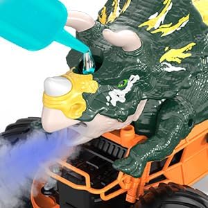 Bennol Remote Control Dinosaur Car for Boys Kids 2.4Ghz RC Triceratops Truck Toy for Toddlers Electric Hobby RC Car Toys with Light &amp Sound Spray for 3 4 5 6 7 8 Year olds Kids Boys Girls