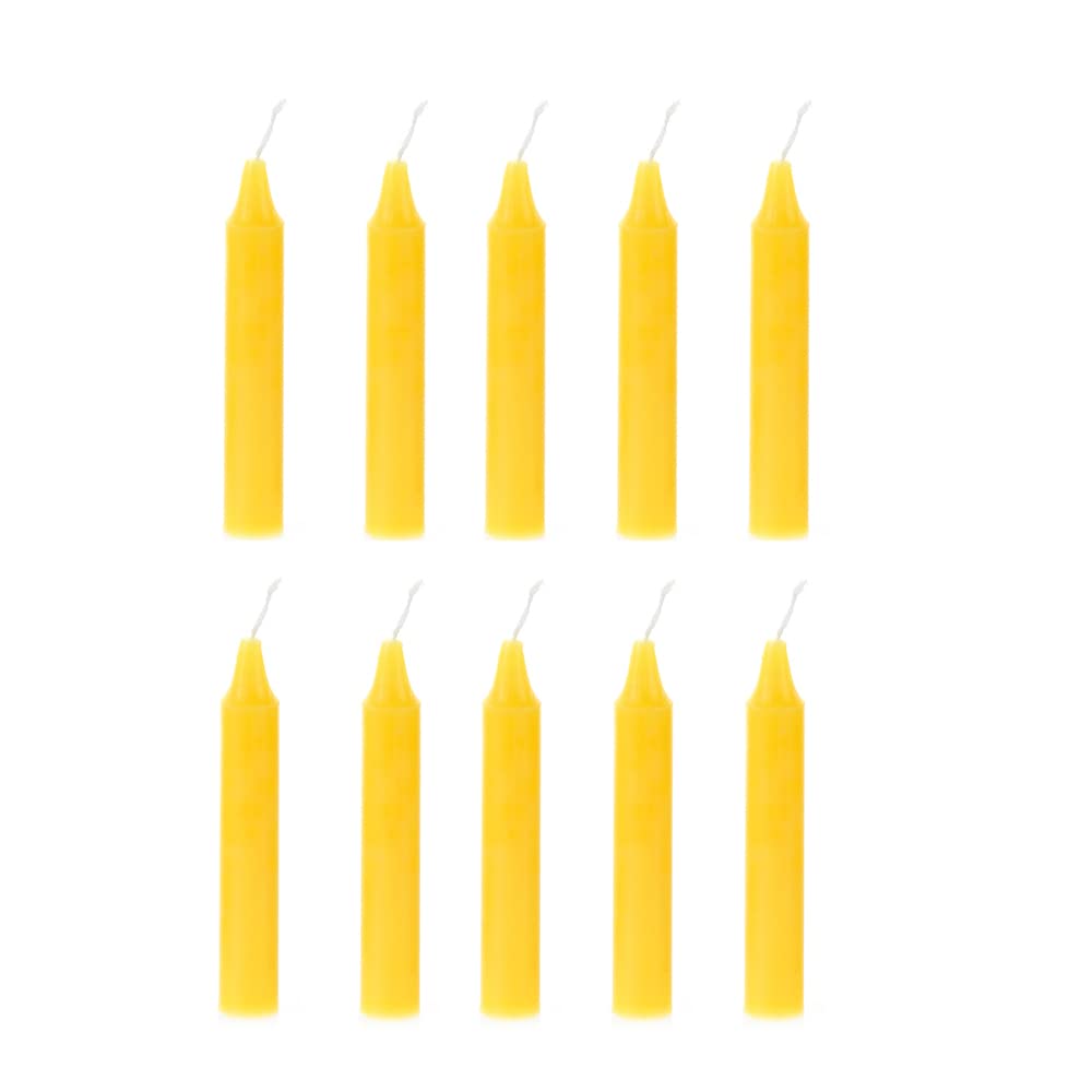 Mega Candles 10 pcs Scented Citronella Taper Candles, Paraffin Wax Candle 4 Inch Tall x 5/8 Inch Diameter, Indoor & Outdoor Use, Camping, Festivities, Events, Party Usage, Patio, Barbecue BBQ, Picnics