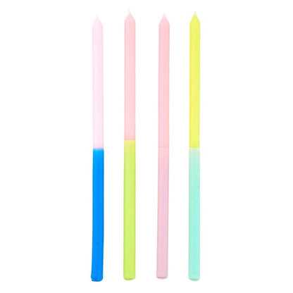 Slant Collections 16-Count Birthday Candles Colorful Cake Candle Pack, 5.5" Tall, Always Have Fun