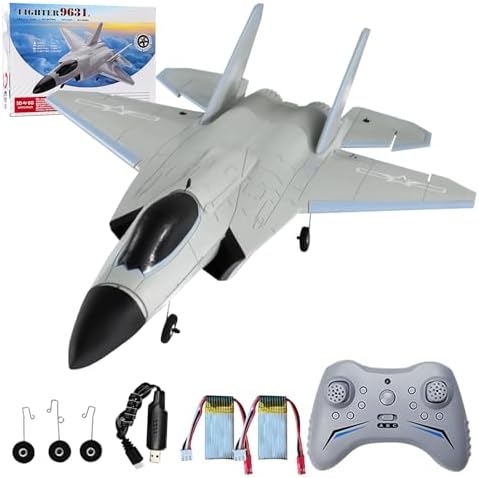 FX9631 RC Plane 2.4GHz 4CH Brushless Remote Control Airplane 3D 6G Mode Built in Six Axis Gyroscope Aerobatics Culvert Plane Simulated Stealth Fighter Toy Gift for Teens Adults