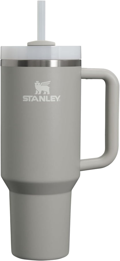 STANLEY Quencher H2.0 Tumbler - 40 oz Insulated Stainless Steel with Handle & Straw | BPA-Free | Ash