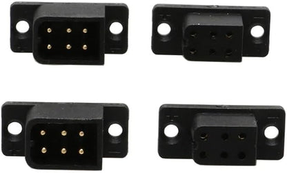 5Pairs Fixed Wing Aircraft Model JY6P JY12P 6 Pin/12 Pin Quick Release Male Female Plug Brushless Motor Servo RC UAV Connector(5pairs JY12P)