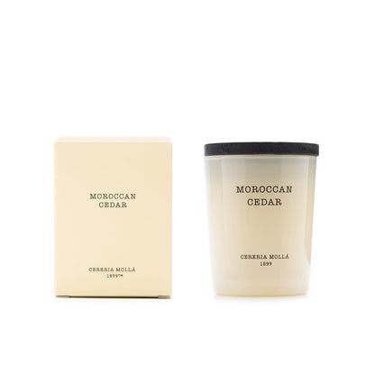CERERA MOLLA 1899 | Mini Moroccan Cedar Candle | 1 Wick Aromatic | 20 Hours Burn Time | Natural Fragrances | Recyclable Packaging | Artisan