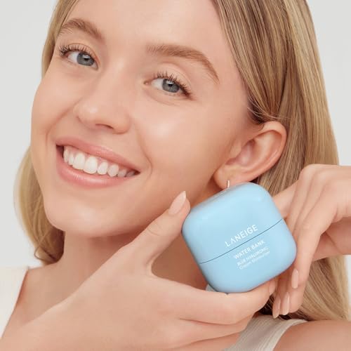LANEIGE Water Bank Blue Hyaluronic Cream Moisturizer: Hydrating Korean Face Cream with Squalane & Ceramide for Skin Barrier Support, Dermatologist-Tested