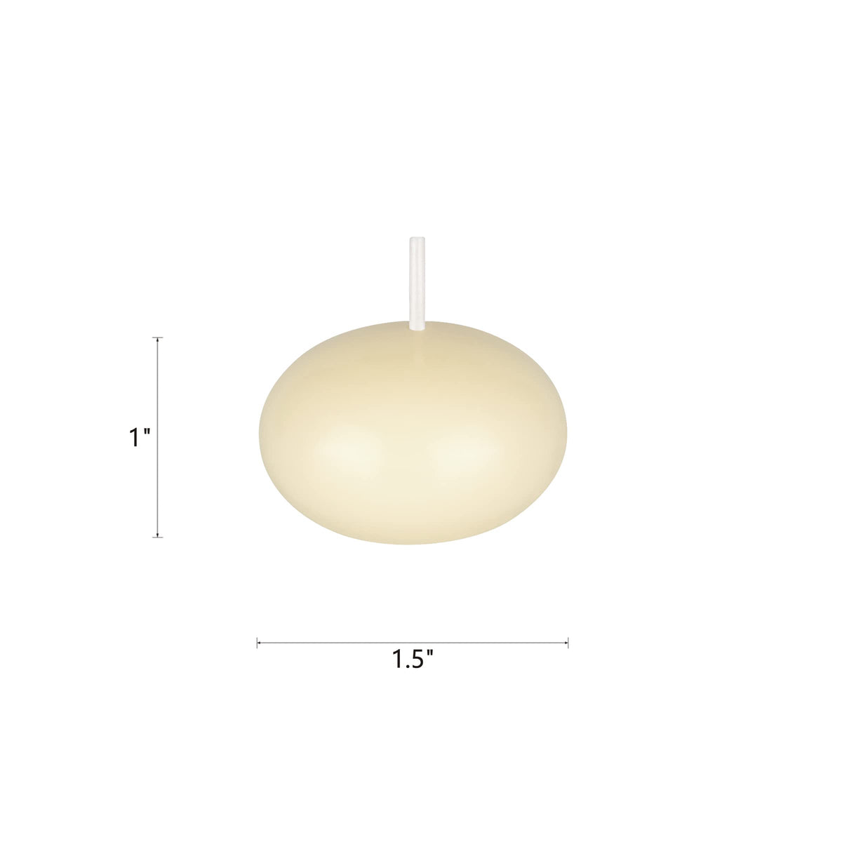 Mega Candles 12 pcs Unscented Ivory Floating Candles, Hand Poured Wax Candle 1.5 Inch Diameter, Home Décor, Wedding Receptions, Occasions, Festivities, Events, Meditations, Tranquility, Spa