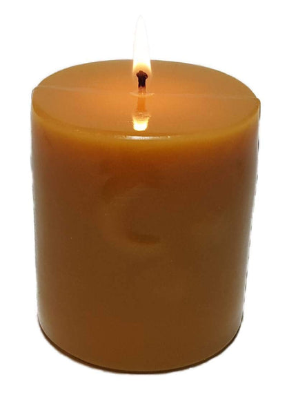 Pure Beeswax Decorative Pillar Candles - Owl Figurine - 3.5" Tall x 3" Wide