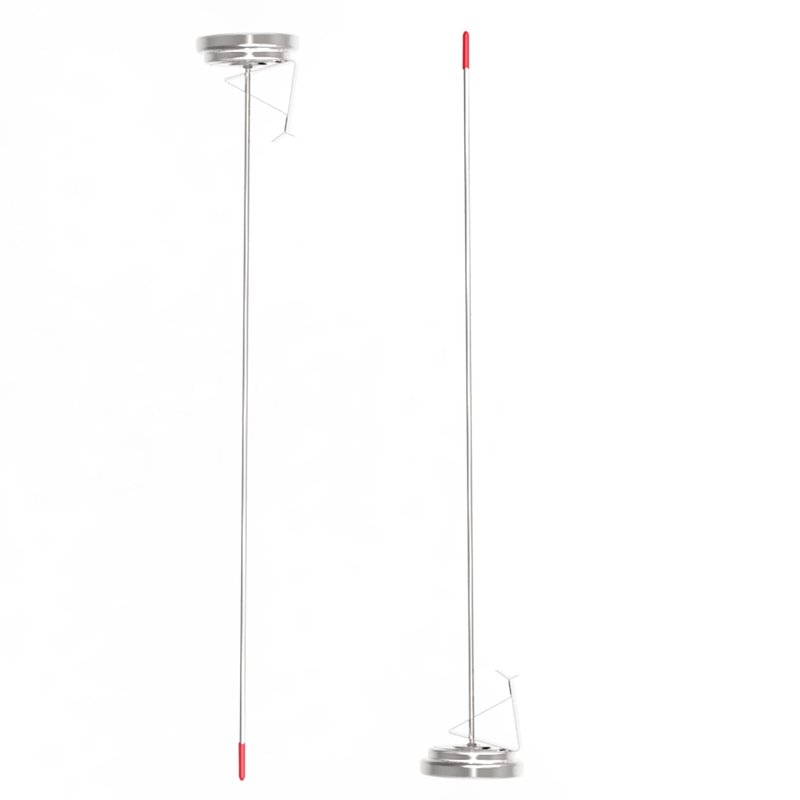 Lightbeam 16" Long Stem Deep Fry Thermometer (2 Pack) with Pot Clip, Instant Read 2" Dial Meat BBQ Turkey Thermometer Candy Thermometer for Deep Fry, Turkey, Grill, Candy & Coffee etc