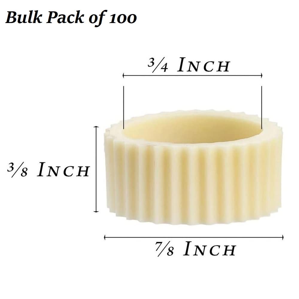 Factory Direct Craft Pack of 100 Rubber Candle Hugger Grippers - Candle Holders for Taper Candles and Candle Cups - Stay Put Candle Grips Keep The Candles Upright and in Place