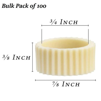 Factory Direct Craft Pack of 100 Rubber Candle Hugger Grippers - Candle Holders for Taper Candles and Candle Cups - Stay Put Candle Grips Keep The Candles Upright and in Place