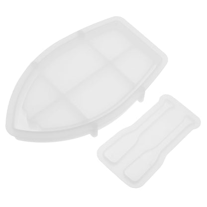 DIYEAH Boat Silicone Mold Set for Resin Casting | Epoxy Tray Mold with Paddle for Candle Holder, Trinket Dish & Jewelry Organizer DIY Craft Kit for Home Decor