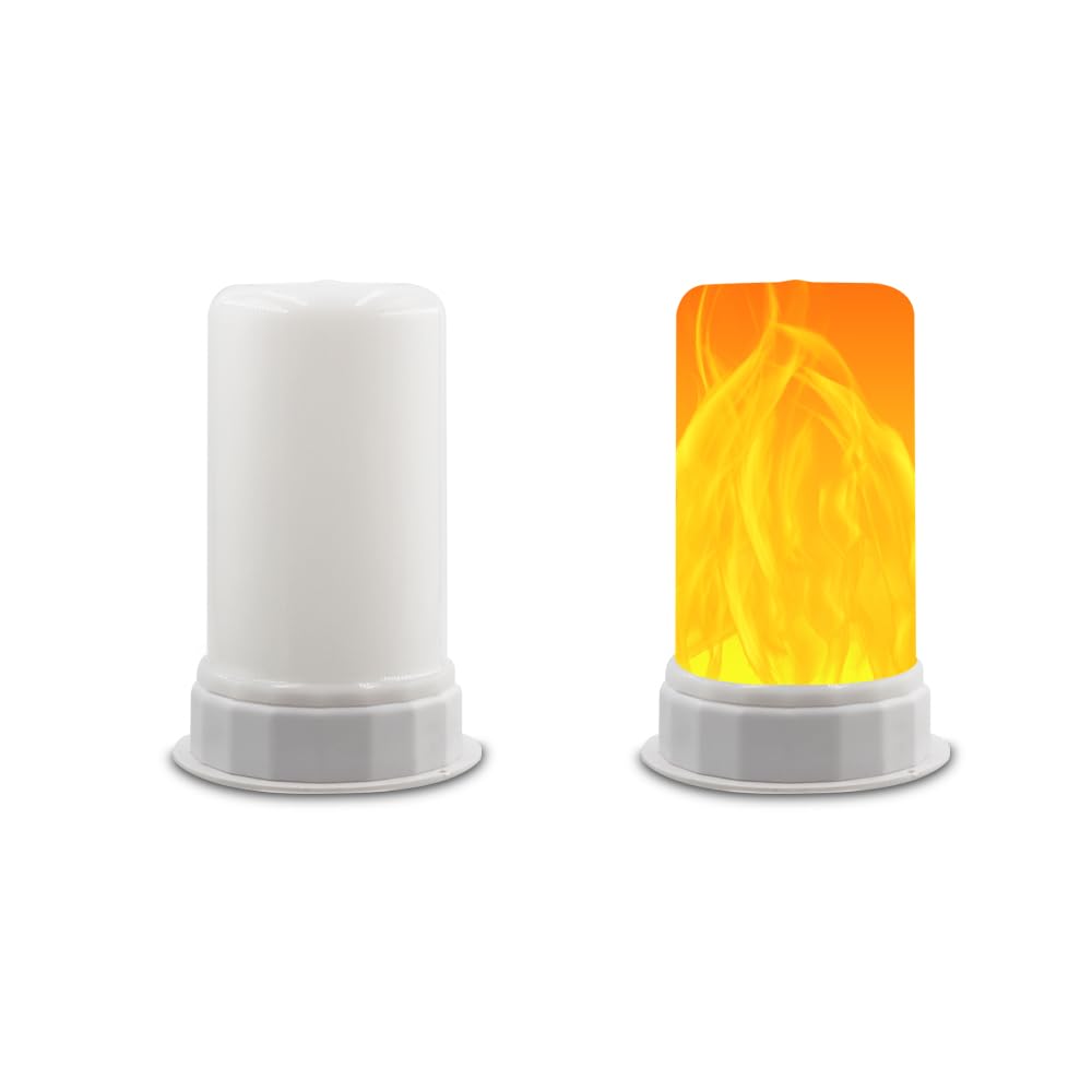 Vnicstick LED Flame Effect Light,Flickering, and timed Realistic Flame Effects, Suitable for Indoor/Outdoor Halloween, Christmas, Camping, and Home Decoration (2 Pack)