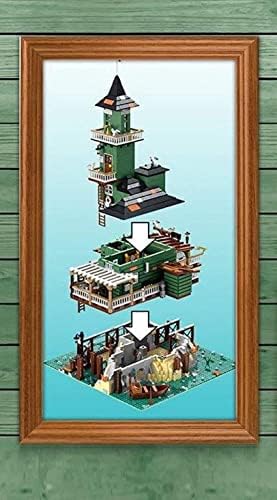 General Jim's Realistically Detailed Fisherman Harbortown Series City Modular Buildings 3452 Piece Three Level Lighthouse Construction Suite Building Blocks Bricks Set for All Building Levels