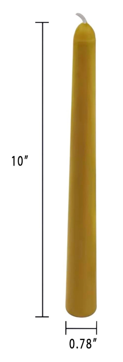 Set of Four 10"... 100% Beeswax Taper Candles